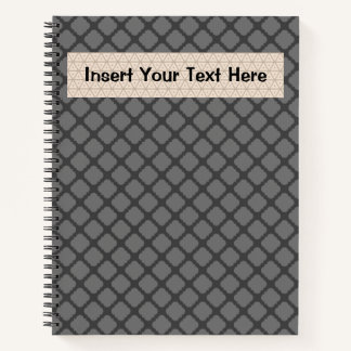 GRAY BROWN TAN PATTERS NOTIZBUCH