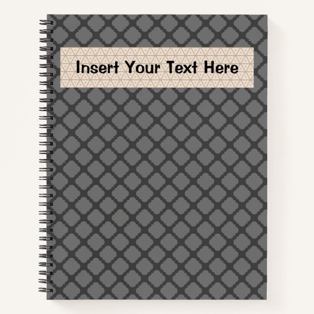 GRAY BROWN TAN PATTERS NOTIZBUCH (Vorderseite)