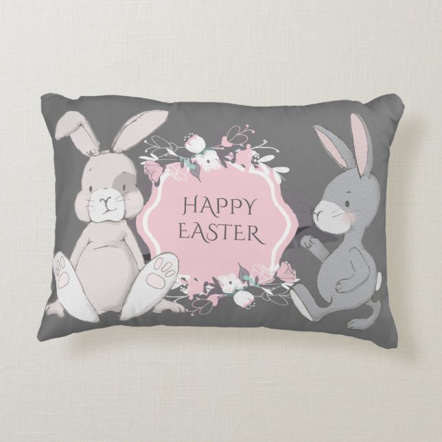 Gray Bunnies Dekokissen (Rückseite)