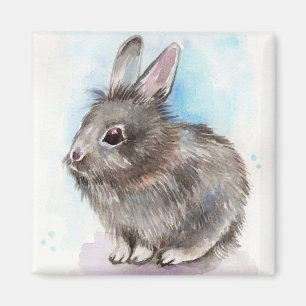 Gray Bunny Magnet