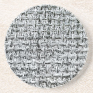 Gray Burlap Getränkeuntersetzer