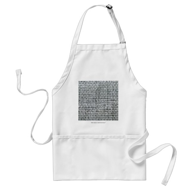 Gray Burlap Schürze (Vorne)