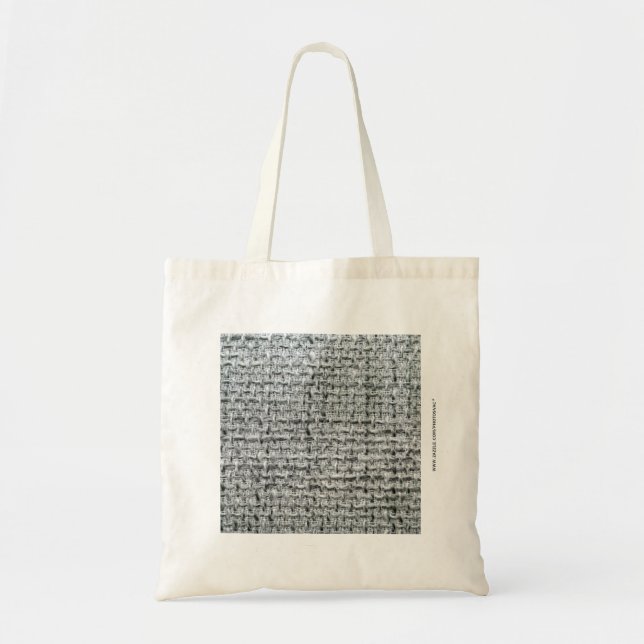 Gray Burlap Tragetasche (Vorne)