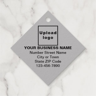Gray Business Brand on Diamond Shape Foil Tag