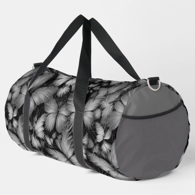 Gray Butterfells Print Duffle Bag (Rechte Ecke)