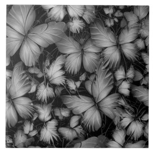 Gray Butterfells Print Fliese