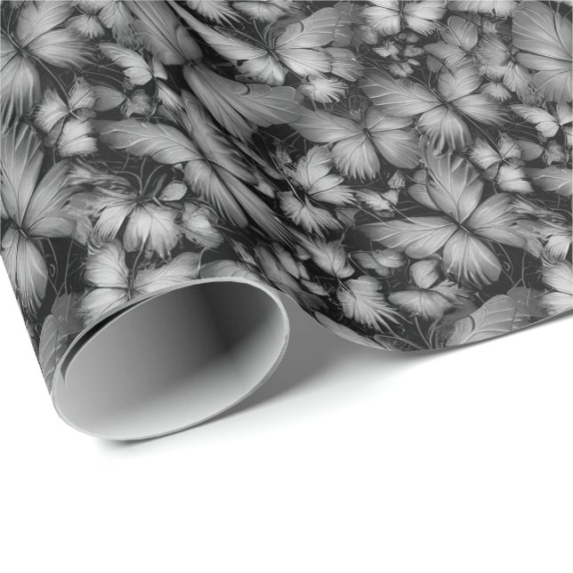 Gray Butterfells Print Geschenkpapier (Rolleneckpunkt)