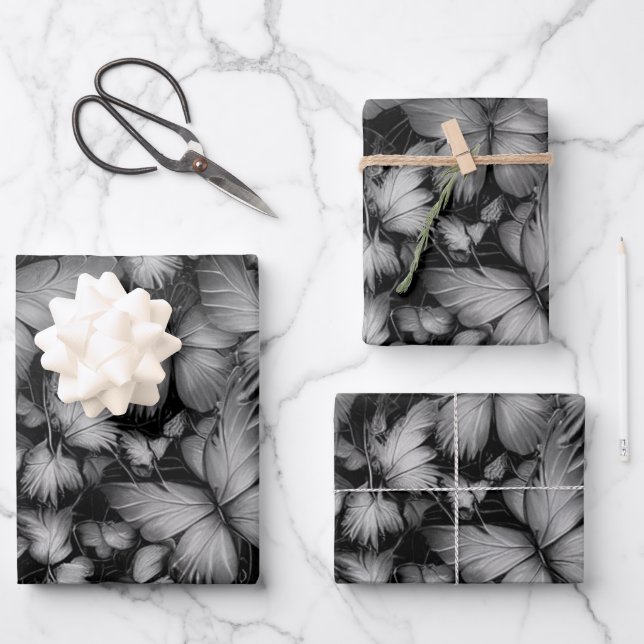 Gray Butterfells Print Geschenkpapier Set (Vorderseite)