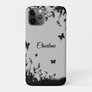 Gray Butterfly Garden Personalisiert Case-Mate iPhone Hülle