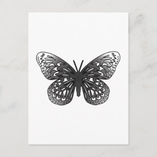 Gray Butterfly Postkarte