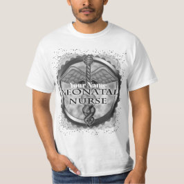 Gray caduceus Neonatal Nurse T-Shirt