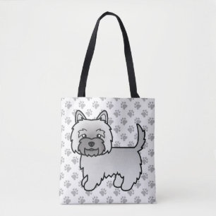 Gray Cairn Terrier Niedlich Cartoon Dog Tasche