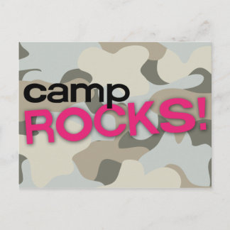 Gray Camo CAMP ROCKS! Carte postale