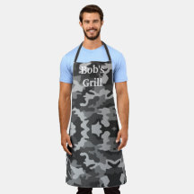 Gray Camouflage Business Schürze