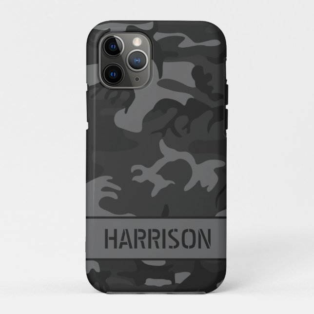 Gray Camouflage Case-Mate iPhone Hülle (Rückseite)