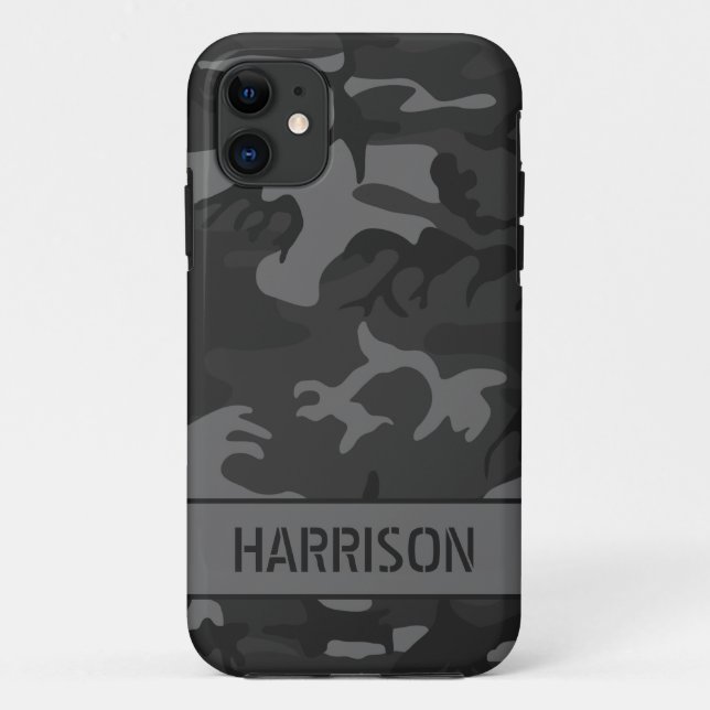 Gray Camouflage Case-Mate iPhone Hülle (Rückseite)