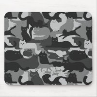 Gray Camouflage Cats Pattern Grey Kitty Cats Camo
