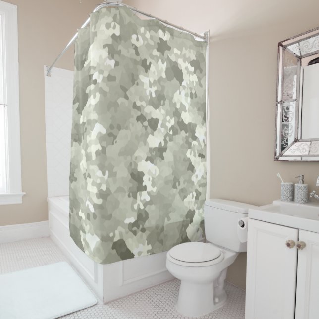 Gray Camouflage Duschvorhang (Beispiel)