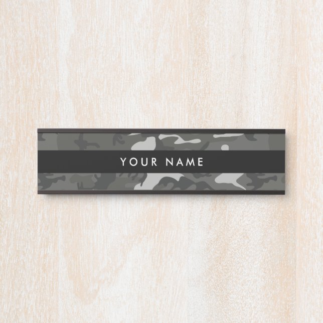 Gray Camouflage, Militär, Armee Türschild (Vorderseite )