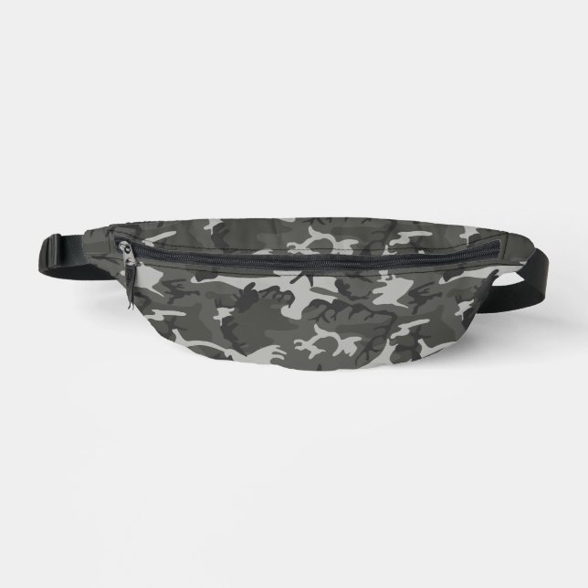 Gray Camouflage Pattern, militärisches Muster, Arm Bauchtasche (Vorderseite)