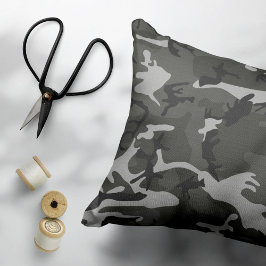 Gray Camouflage Pattern, militärisches Muster, Arm Dekokissen