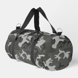 Gray Camouflage Pattern, militärisches Muster, Arm Duffle Bag
