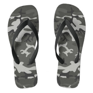 Gray Camouflage Pattern, militärisches Muster, Arm Flip Flops