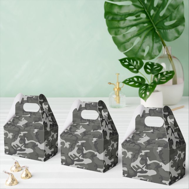 Gray Camouflage Pattern, militärisches Muster, Arm Geschenkschachtel (Zahlreiche)
