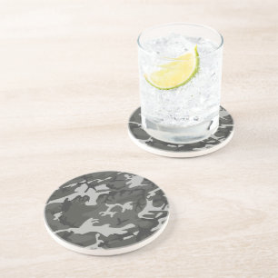 Gray Camouflage Pattern, militärisches Muster, Arm Getränkeuntersetzer