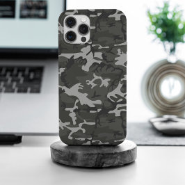 Gray Camouflage Pattern, militärisches Muster, Arm iPhone 15 Pro Max Hülle