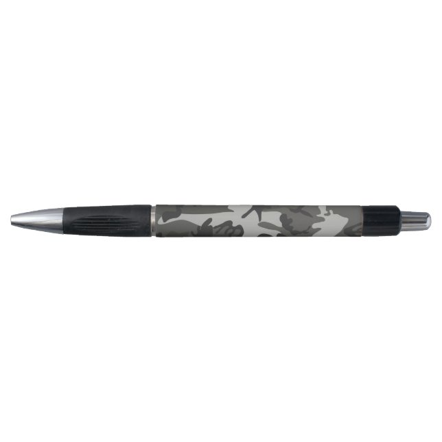 Gray Camouflage Pattern, militärisches Muster, Arm Kugelschreiber (Vorderseite)
