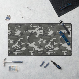 Gray Camouflage Pattern, militärisches Muster, Arm Schreibtischunterlage