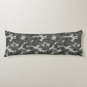 Gray Camouflage Pattern, militärisches Muster, Arm Seitenschläferkissen