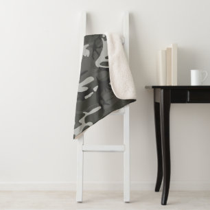 Gray Camouflage Pattern, militärisches Muster, Arm Sherpadecke