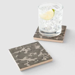 Gray Camouflage Pattern, militärisches Muster, Arm Steinuntersetzer