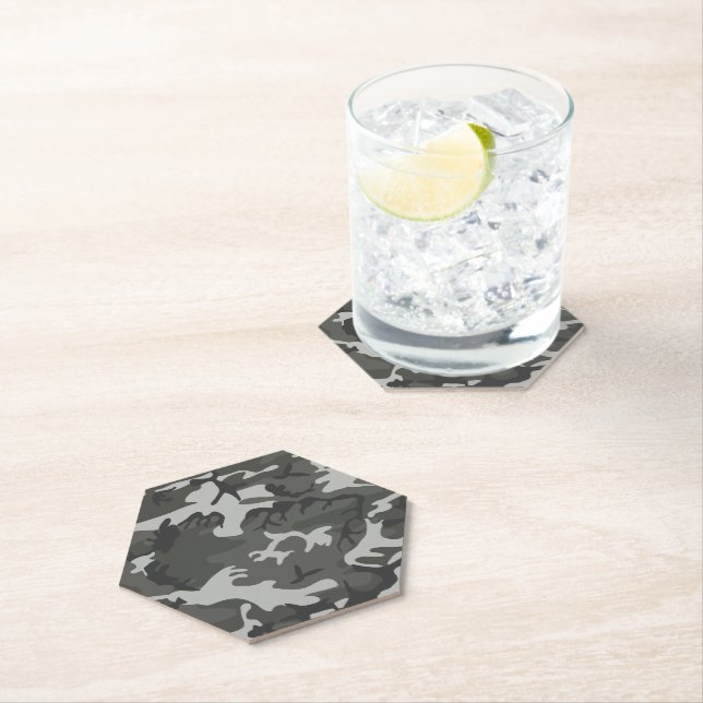Gray Camouflage Pattern, militärisches Muster, Arm Untersetzer (Vor Ort)
