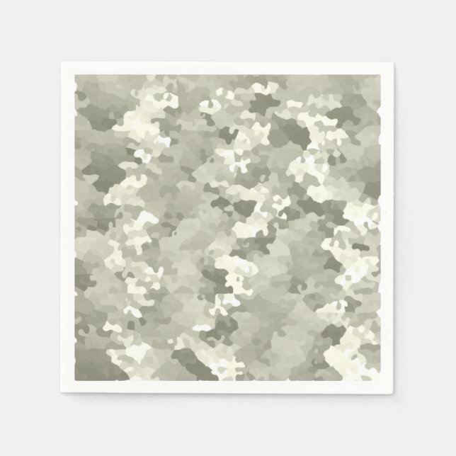 Gray Camouflage Pattern Serviette (Vorderseite)