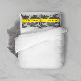 Gray Camouflage Pattern, Your name, Personalize Kissenbezug