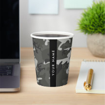 Gray Camouflage Pattern, Your name, Personalize