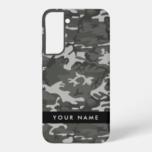 Gray Camouflage Pattern, Your name, Personalize Samsung Galaxy Hülle