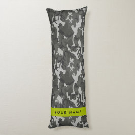 Gray Camouflage Pattern, Your name, Personalize Seitenschläferkissen