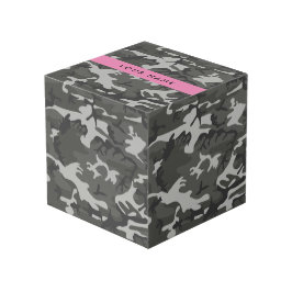 Gray Camouflage Pattern, Your name, Personalize Würfel