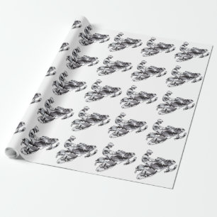 Gray Camouflage Snowmobiler Geschenkpapier