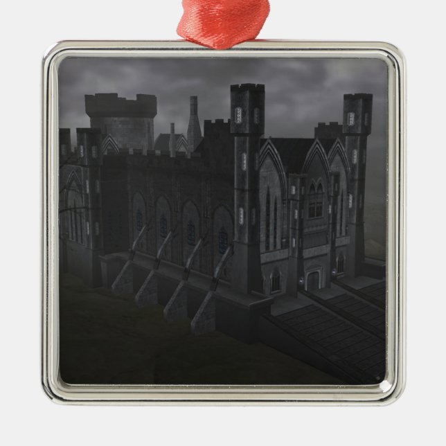 Gray Castle Silbernes Ornament (Vorne)