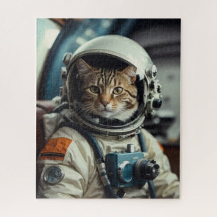 Gray Cat Astronaut im Weltraum