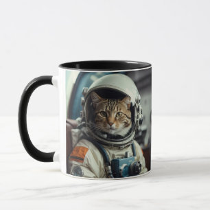 Gray Cat Astronaut im Weltraum Tasse
