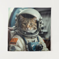 Gray Cat Astronaut im Weltraum