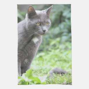 Gray Cat Handtuch