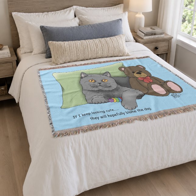 Gray Cat Teddy Bear Decke (Von Creator hochgeladen)