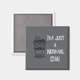 Gray Chai Magnet Hipster Kaffeepulver
